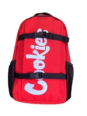 Cookies RipStop Nylon Smell Proof Backpack, Red/Black, NWT!